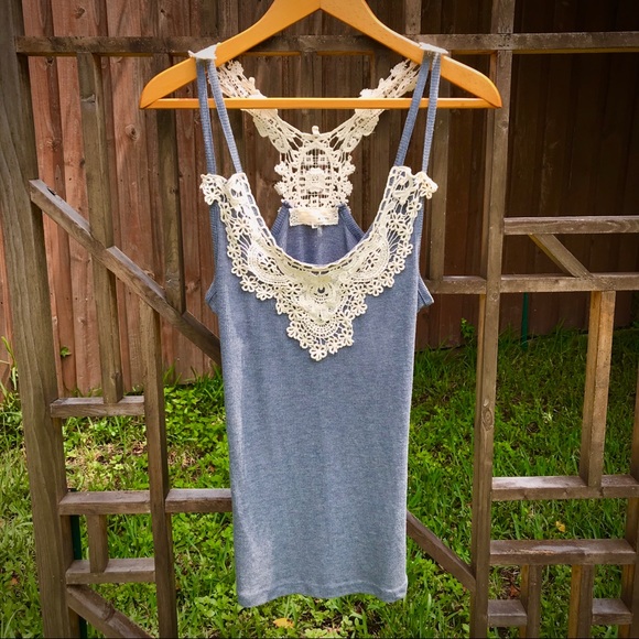 A’Reve | Anthropology | Racer Back tank w/ lace - Picture 2 of 7